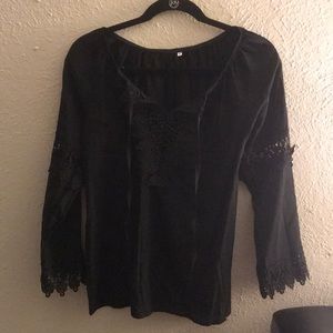 Black lace blouse